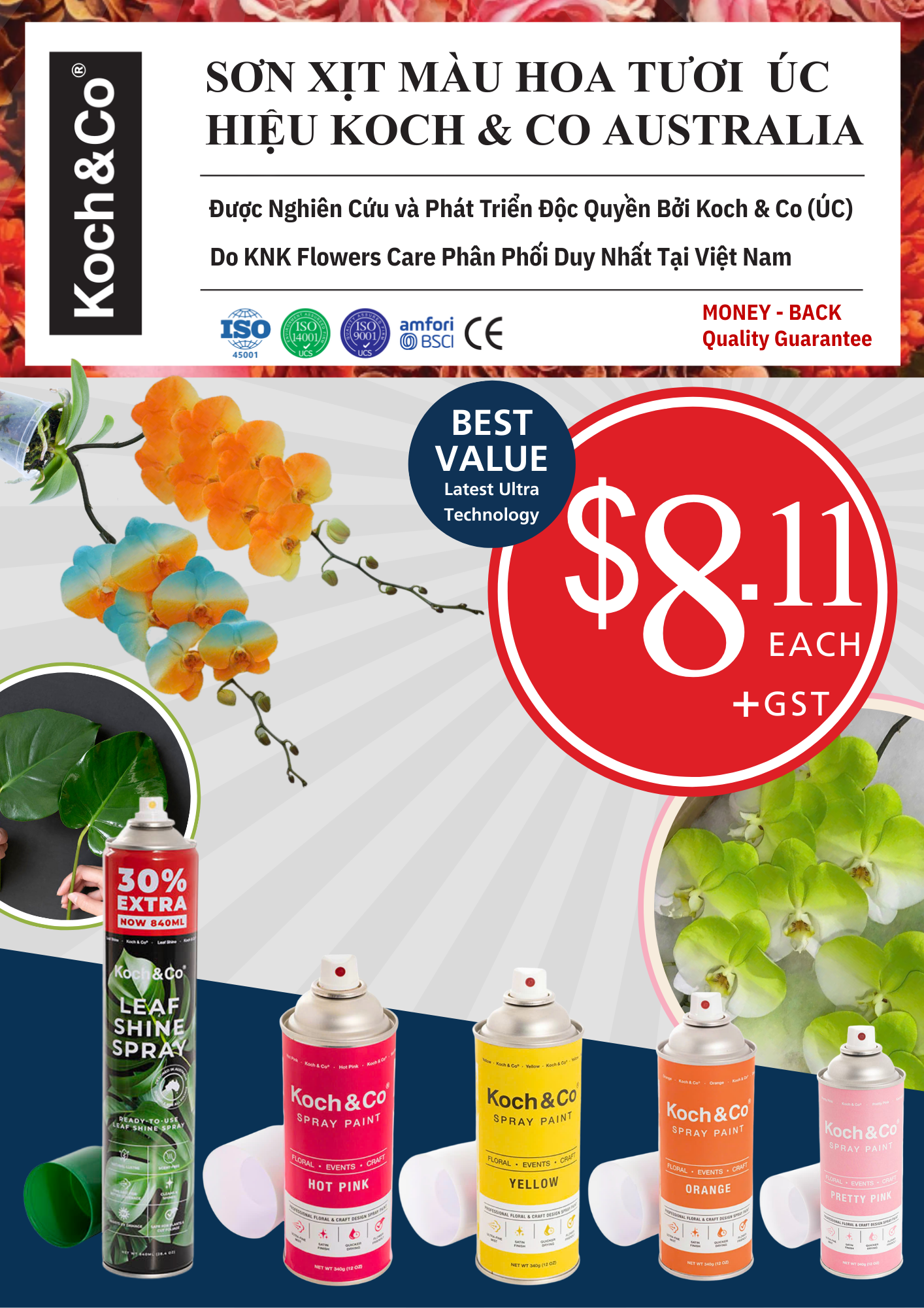 bang in chot - catalog 1 Sơn Xịt Hoa Tươi Úc Hiệu Koch & Co
